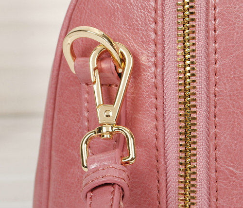 2014 Prada Shiny Leather Two Handle Bag BL0822 pink
